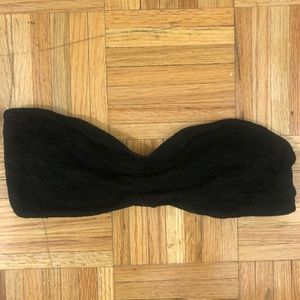 PINK black lace bandeau bralette